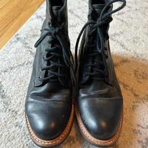 Nisolo Women’s Black Leather Lace Up Boots Size 7